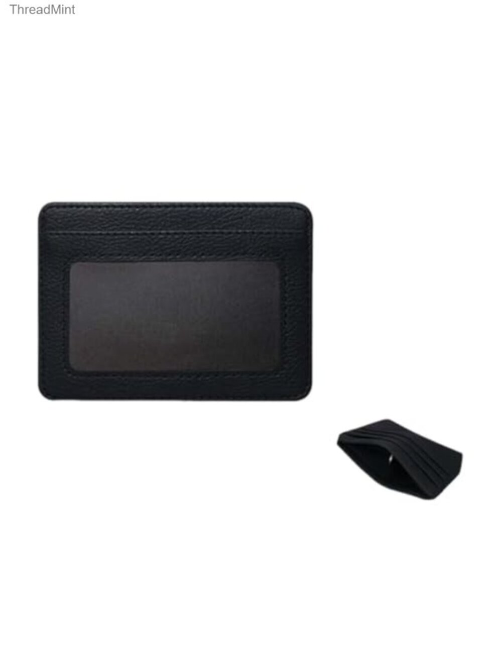 Slim Minimalist Card Holder Wallet with ID Window & Multiple Card Slots